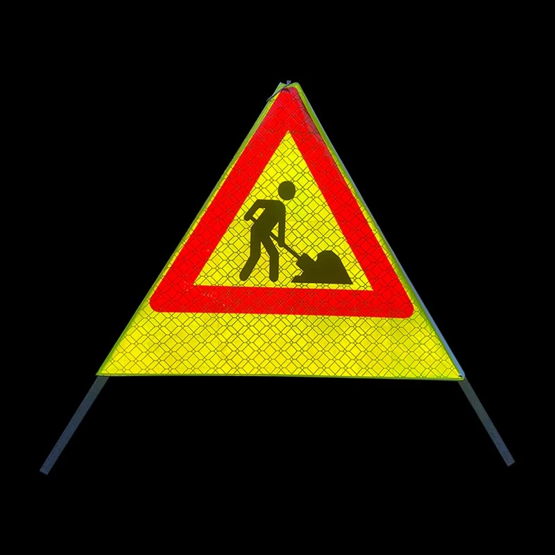 Roll Up Reflective Tripod Warning Sign - Road Work Ahead 3 Roll Up Reflective Tripod Warning Sign - Road Work Ahead 3