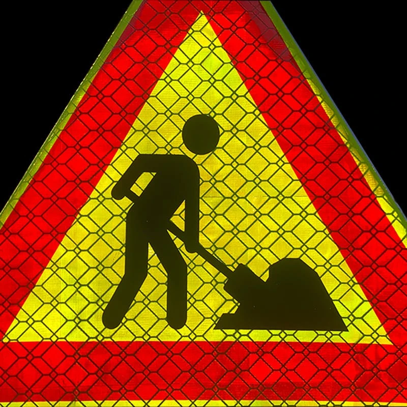 Roll Up Reflective Tripod Warning Sign - Road Work Ahead 5 Roll Up Reflective Tripod Warning Sign - Road Work Ahead 5