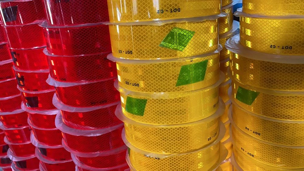 סרט מחזיר אור אקרילי ECE 104R צהוב לרכב