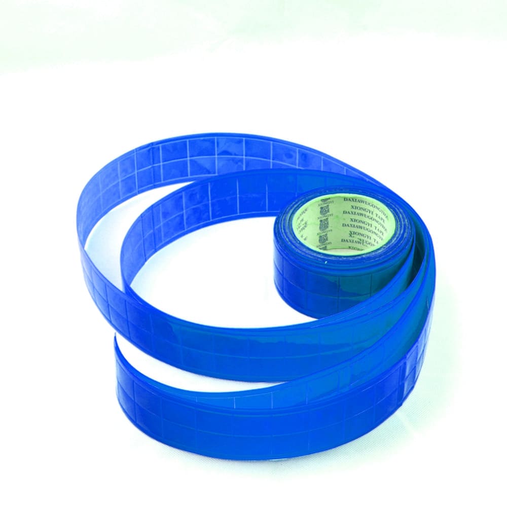 Blue Checkered PVC Reflective Tape For Clothing 6 Blue Checkered PVC Reflective Tape For Clothing 6