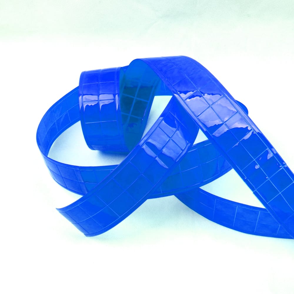 Blue Checkered PVC Reflective Tape For Clothing 8 Blue Checkered PVC Reflective Tape For Clothing 8
